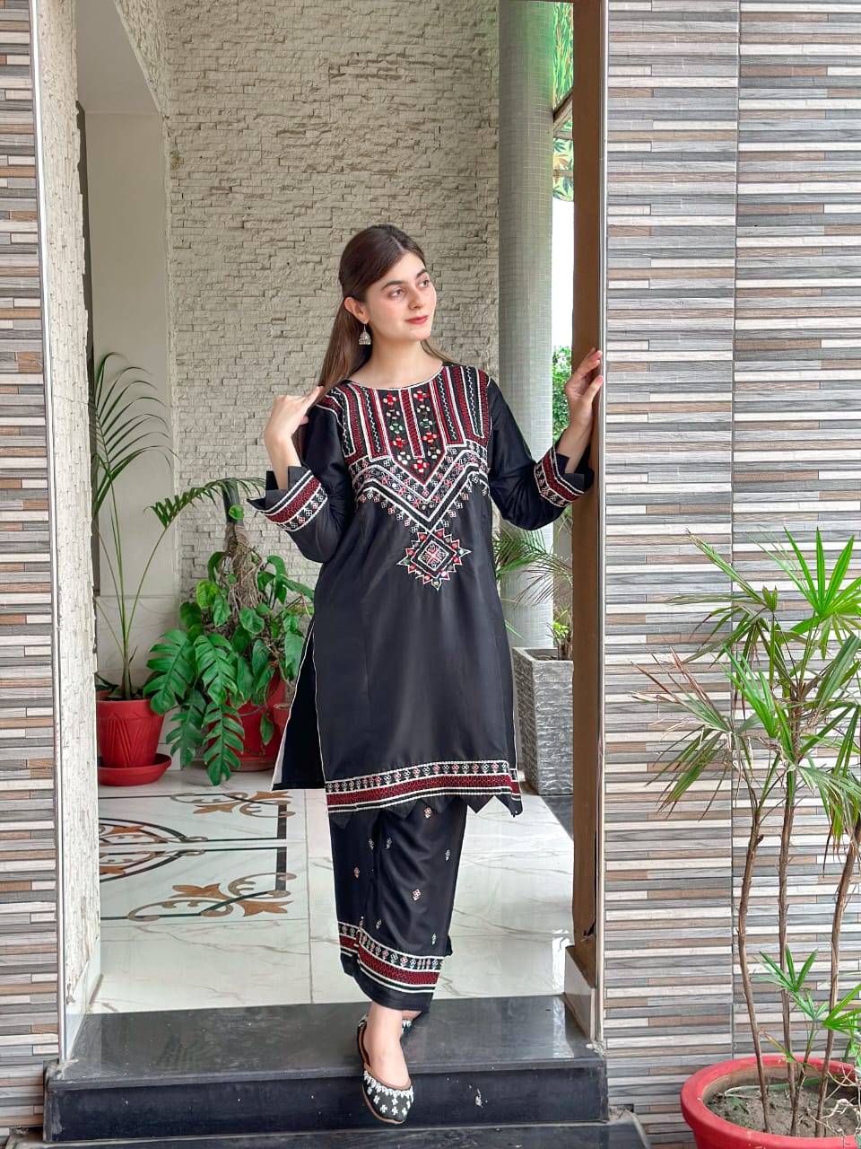 Mirror Embroidery 2Pc Sindhi Style Dress (Limited Stock)