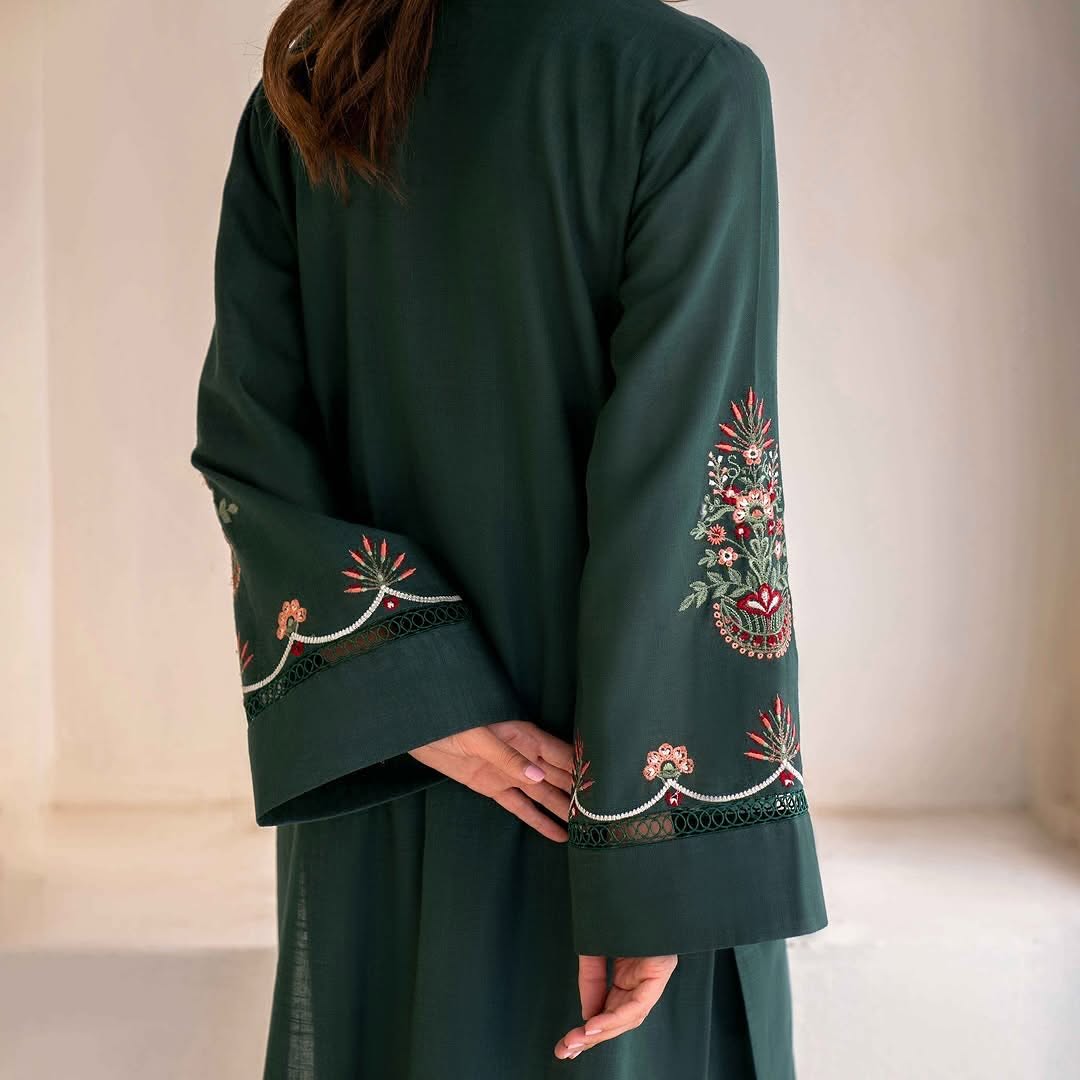 Green Embroidery 2pc