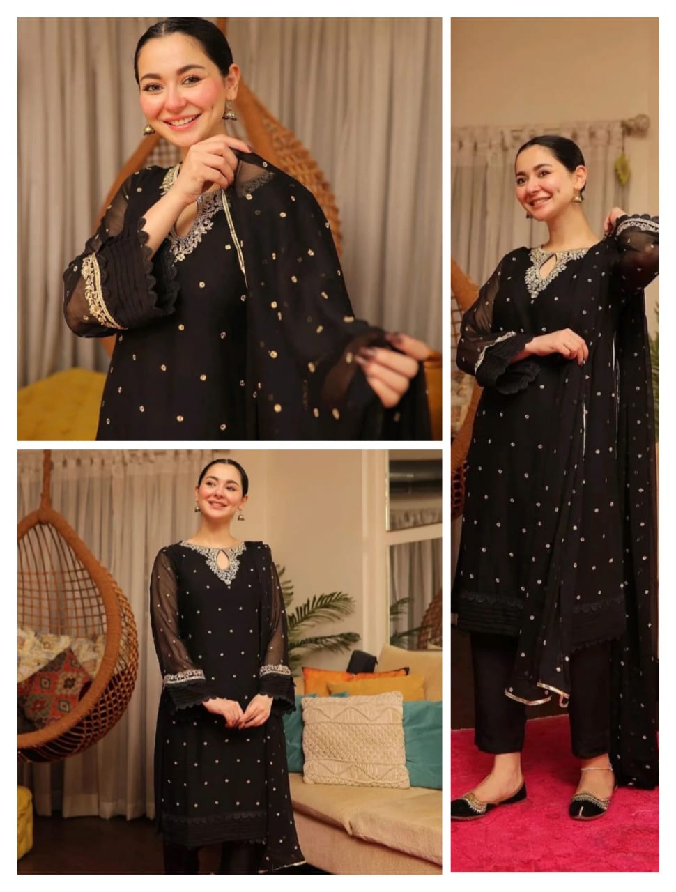 Hania Amir Trendy Chiffon Embroidered 3Pcs